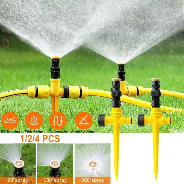 360° Rotation Automatic Garden Sprinkler - Perfect For Lawns,Farms,And Greenhouses!