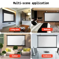 XIAOHUI 100-inch 16:9 foldable, wrinkle-resistant, washable wall-mounted projector with a white screen suitable for both indoor - Image 6