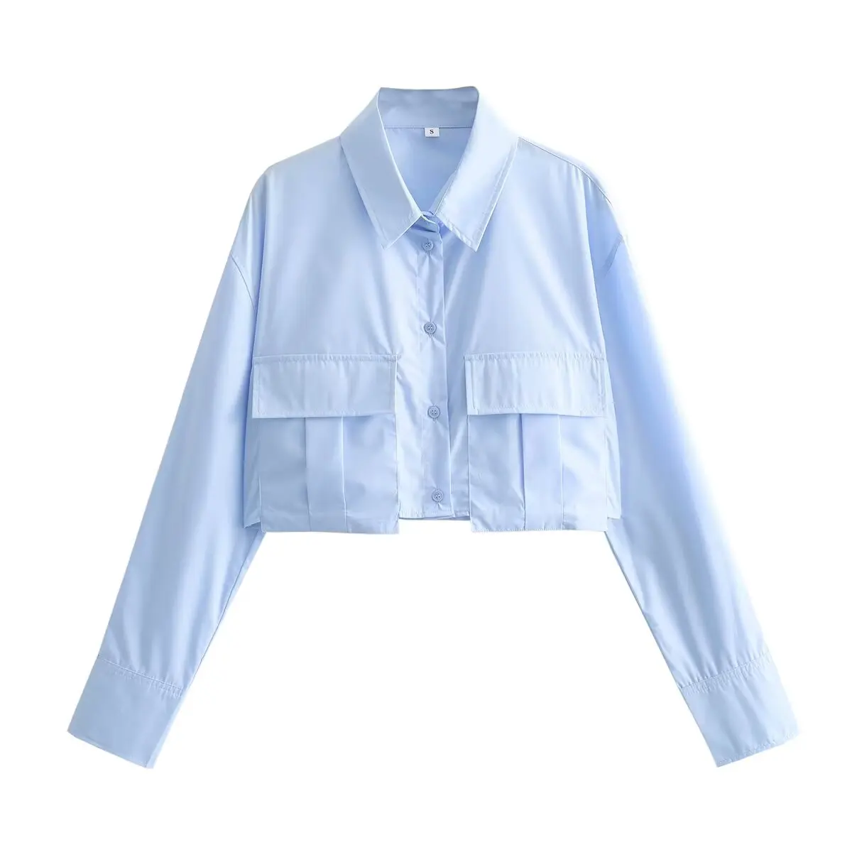 SLTNX 2026 Women Solid White Blouse Long Sleeve With Pocket Casual Loose Chic Tops Office Lady Fashion Basic Versatile Shirt
