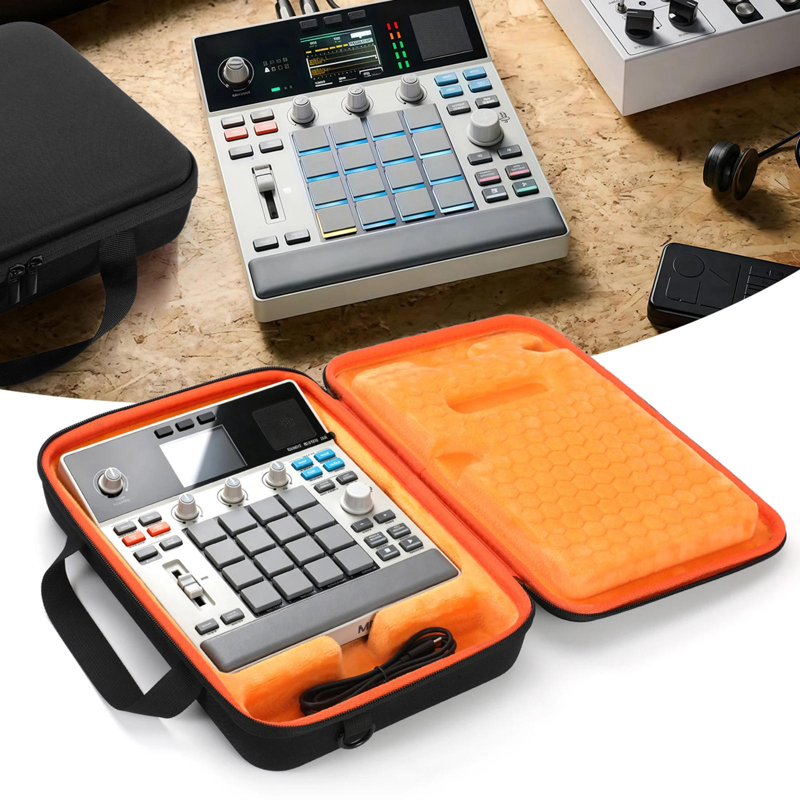 Deluxe Waterproof EVA Storage Case for Samplers - Travel-Friendly with Shoulder Strap & Handle