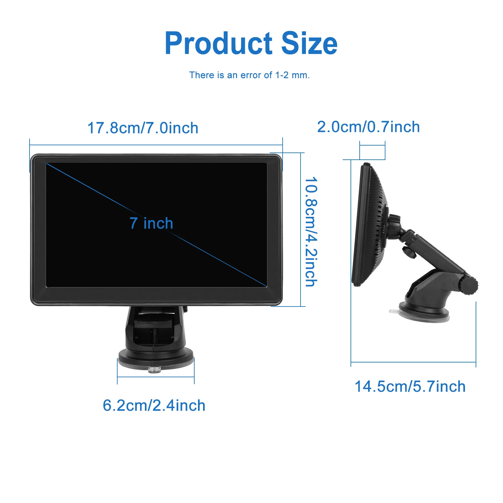 Radio para Auto Podofo con Carplay, Android Auto, Mirror Link, Airplay, Visión Nocturna, Reproductor Multimedia Universal para Auto, Sonido EQ, FM, Tarjeta SD/TF, BT 6