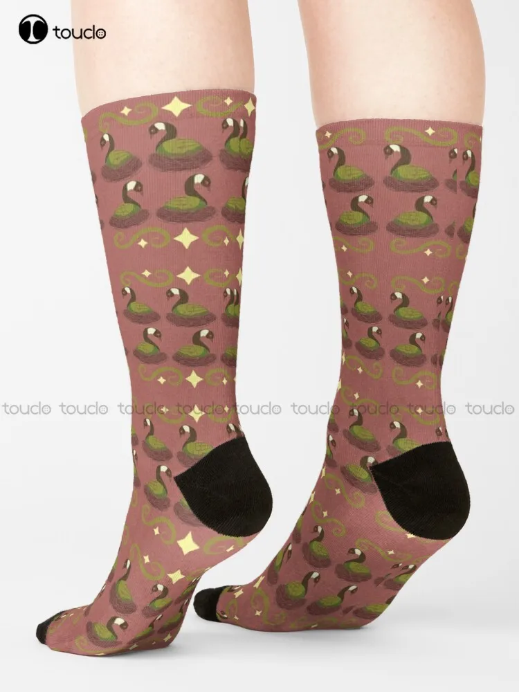 

Six Geese A-Laying Socks High Socks Personalized Custom 360° Digital Print Gift Harajuku Unisex Adult Teen Youth Socks Colorful