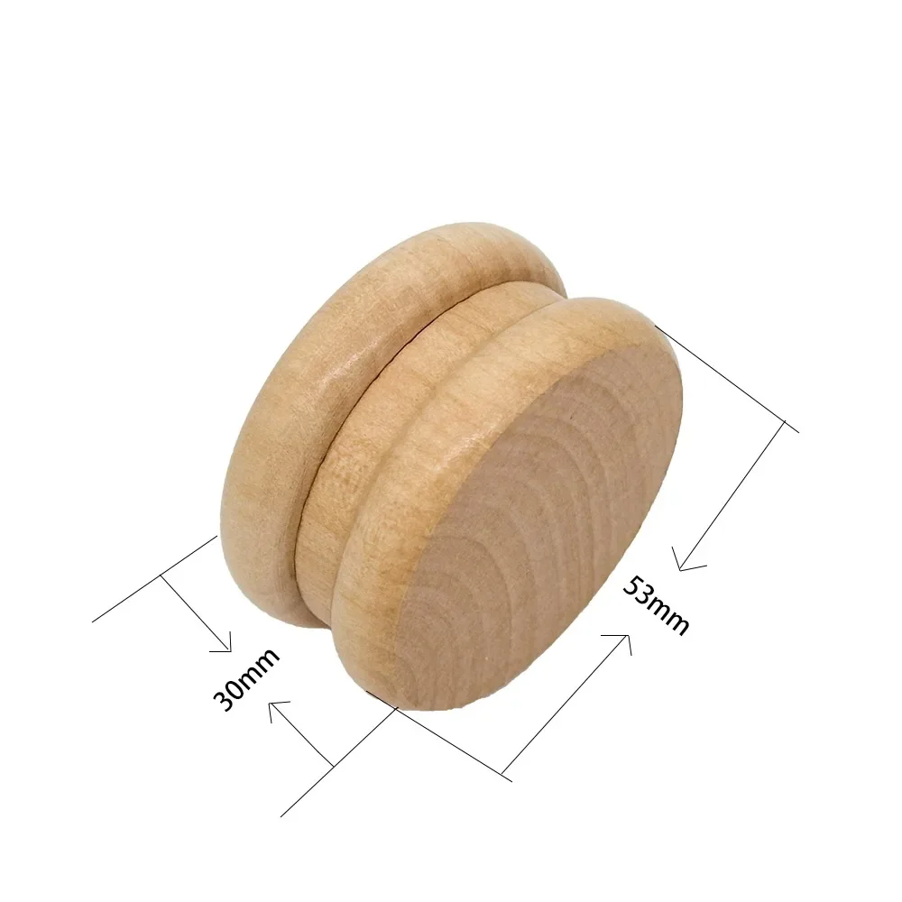 53mm Wood Grain Shaped Herb Grinder 2-layer Metal Caliper Herb Grinder