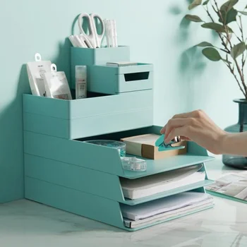 1/3 pezzi organizer per archiviazione da tavolo scaffale per cancelleria multifunzionale forniture per ufficio scatola di immagazzinaggio accessori da scrivania per camera da letto vassoio di file