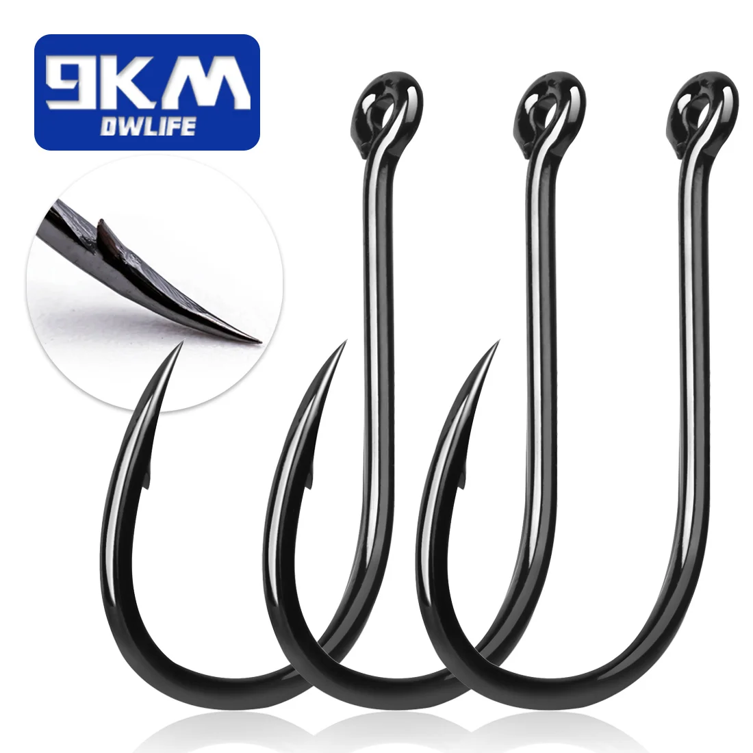 AMHDV 200pcs Circle Fishing Hooks - Octopus Barb Design, Super Strong Carbon Steel For Freshwater & Saltwater - View #5