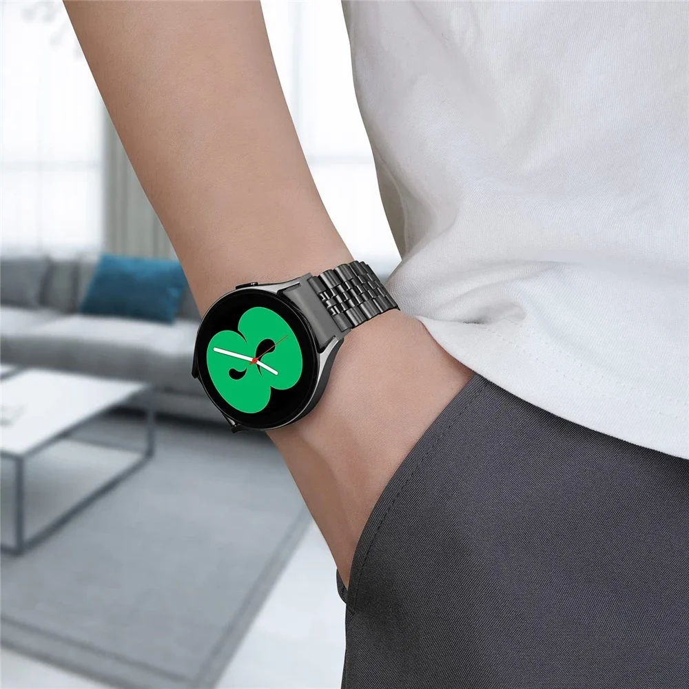 No Gaps QuickFit Strap For Samsung Galaxy Watch6 Classic 47mm 43mm 6/5/4 40 44mm 5Pro 45mm 4Classic 42 46mm Stainless Steel Band