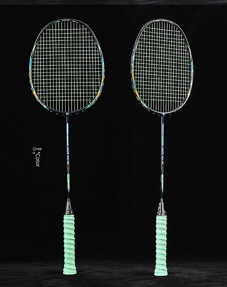 Durable All Carbon Fiber Badminton Racket for Men and Women Professional Ball Control Ultra Light Single Racket 10U 50g