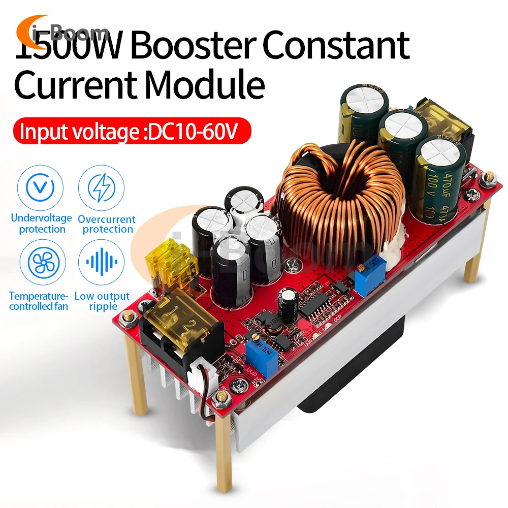 

DC12-48V до 24-72V 1500W 30A DC-DC Boost модуль с регулируемым выходным постоянным напряжением и модулем источника питания постоянного тока
