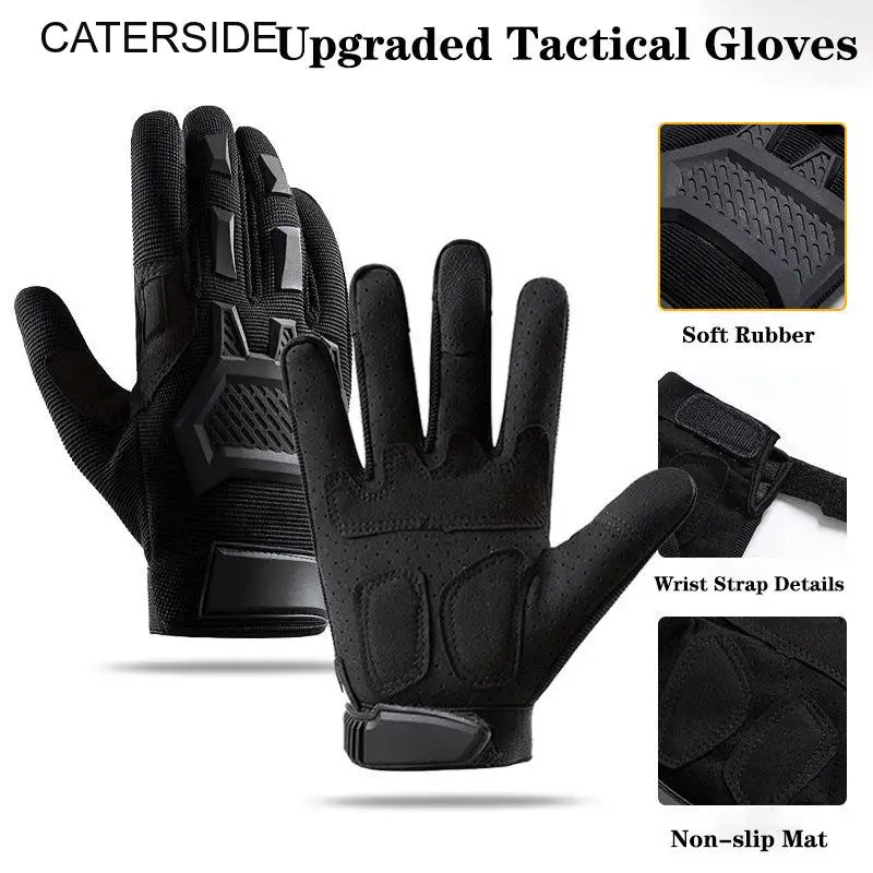 

Men's New All Finger Tactical Gloves Waterproof Anti Slip Wear Resistant Outdoor Driving Fighter Training Mountaineering Gloves