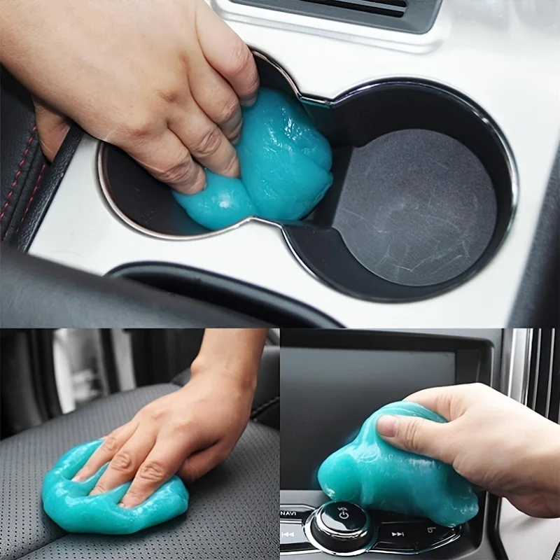 70g Blue Jelly Cleaning Gel for Car Interior Grime Removal Durable Soft Rubber Cleaner