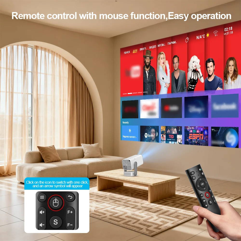 4K 안드로이드 풀 HD 프로젝터 TD80 Pro WiFi 3D 1080P 8W 스피커 홈 시어터 TD80Pro 휴대용 빔 미니 프로젝터 PK TD80W