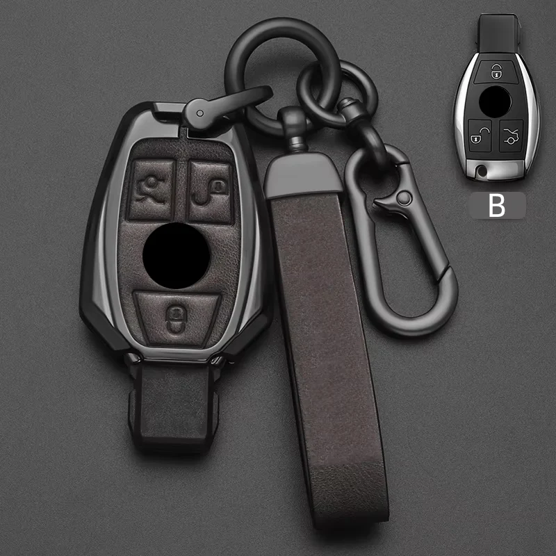 Key Case Car Key Shell Car Key Key Shell Alloy Style Car Key Case Cover Shell Fob For Mercedes Benz A B C E G Class C200 C300 E350 W205 E260L GLK A45 AMG BGA Accessories
