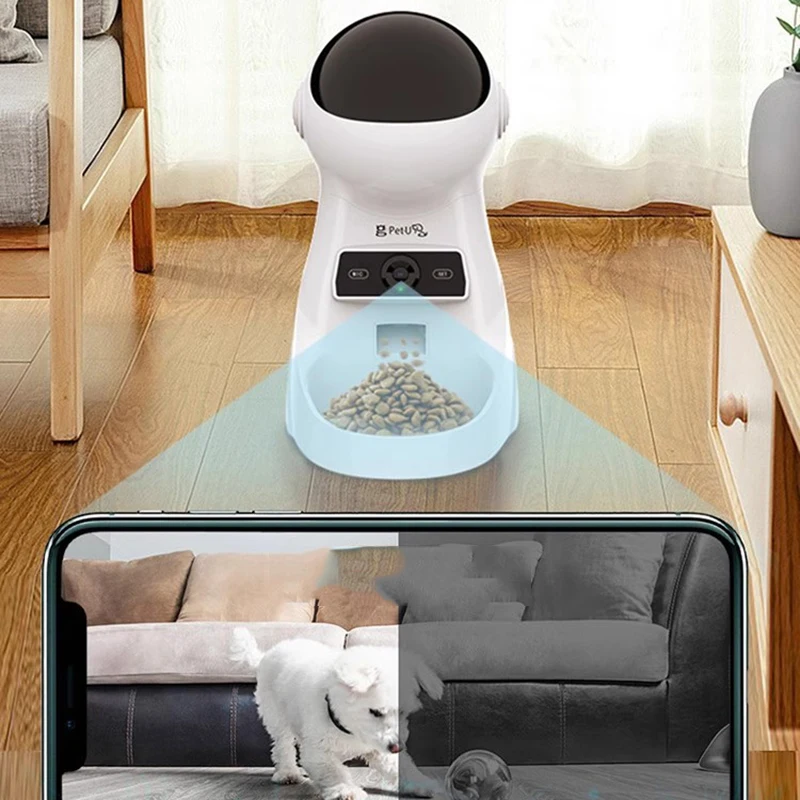 Bluetooth Automatic Pet Feeder Video Type Smart Slow Large Wireless