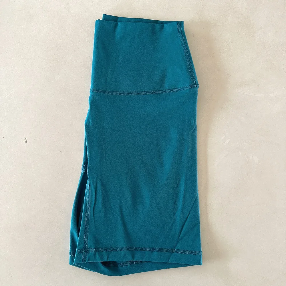 Solid Color High Waist Yoga Short Leg Cycling Women Fitness Sports Short Comprehensive Training Jog Squat Proof Internal Pocket