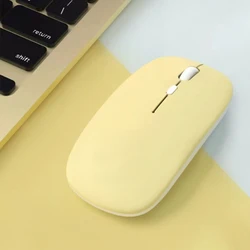 Sleek Silent Wireless Bluetooth Mouse (Yellow)
