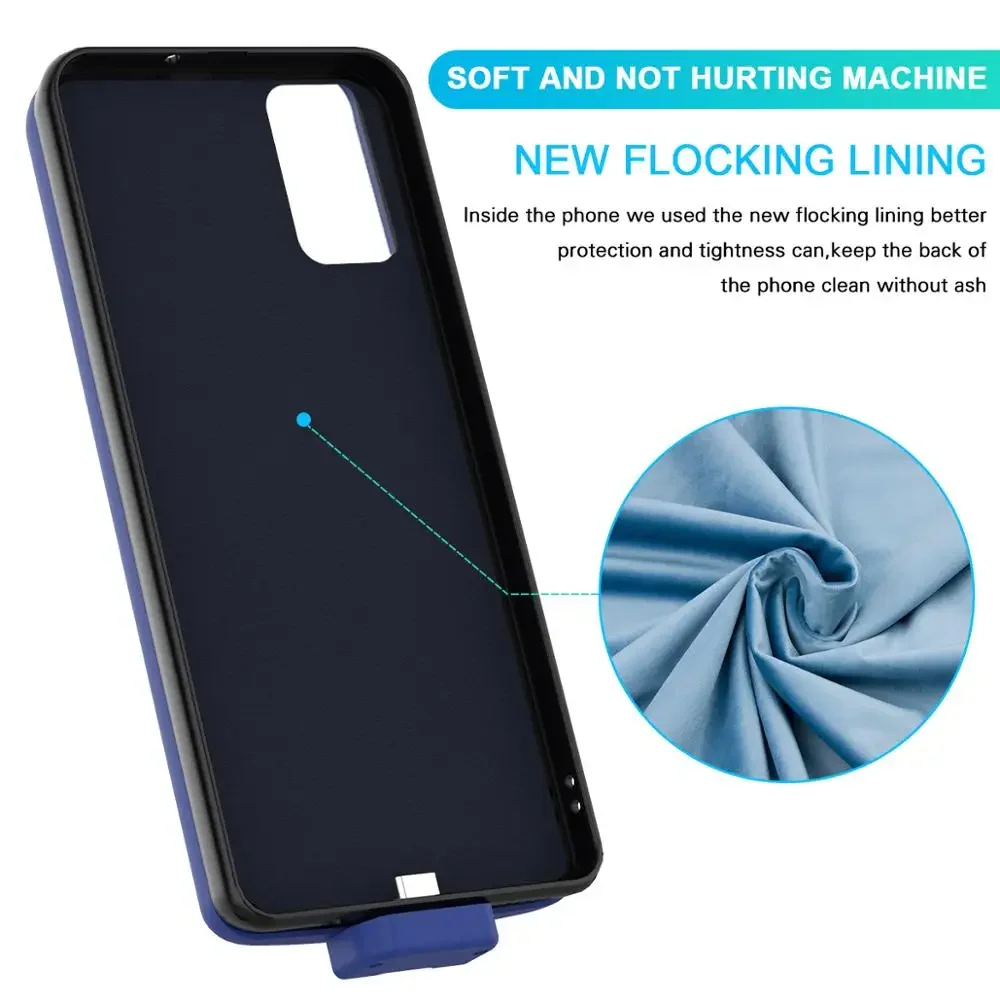 휴대용 충전기 커버, 삼성 갤럭시 S20FE 5G 배터리 케이스, 5000mAh 마그네틱 보조배터리 충전 커버, 삼성 S20FE