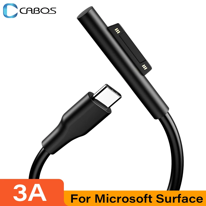 USB C to Surface Charger Converter 3A Fast Charging Cable For Microsoft Pro X 8 7 6 5 4 3 Go power adapter power charger