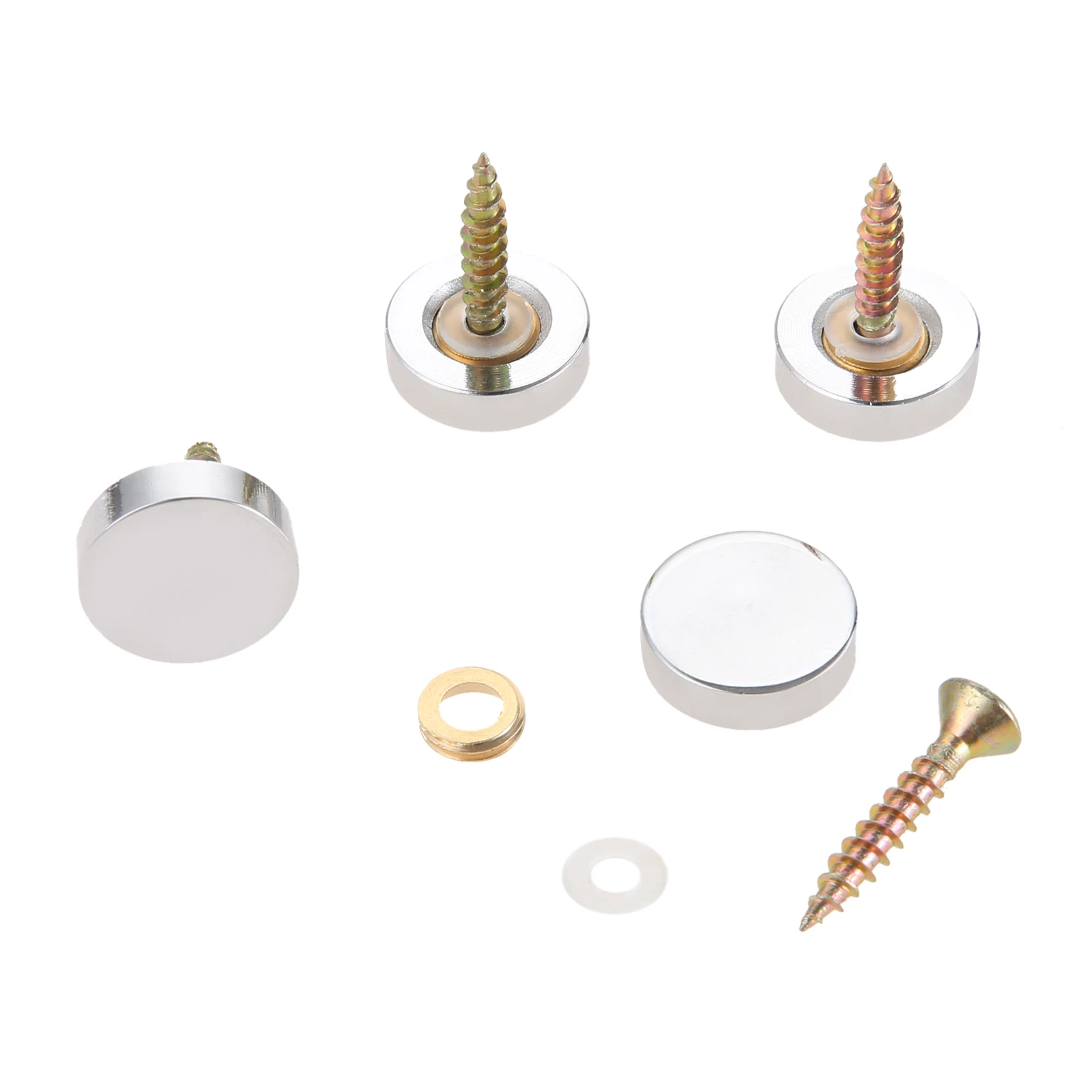 4Pcs Polished Chrome Copper Decorative Mirror Nails Mirror Fasteners Screws Decorative Cap Nail 18mm Nails Fasteners