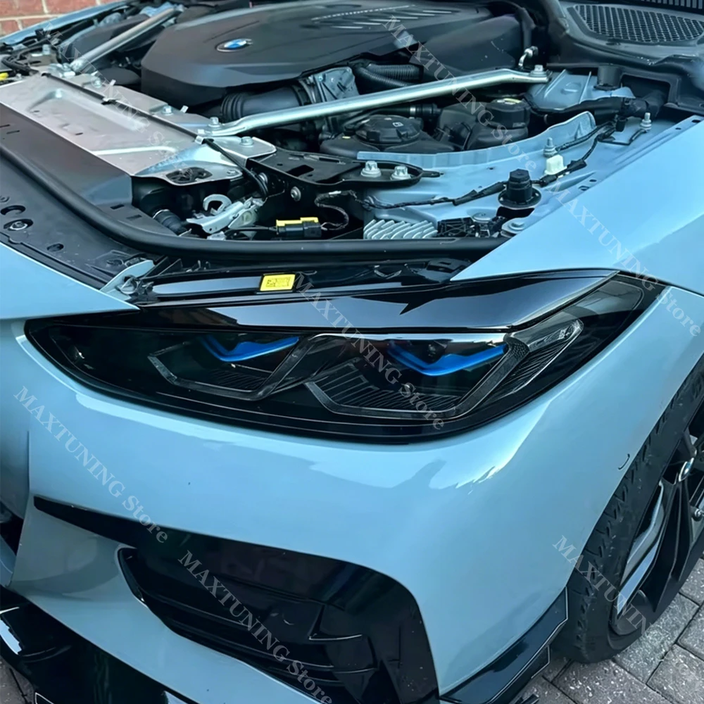 BMW G22 G23 G24 G26 420i 420d 430i 430d M440i M440d i4 2021-2026 프론트 헤드라이트 아이브로우 램프 아이리드 커버 스티커 트림