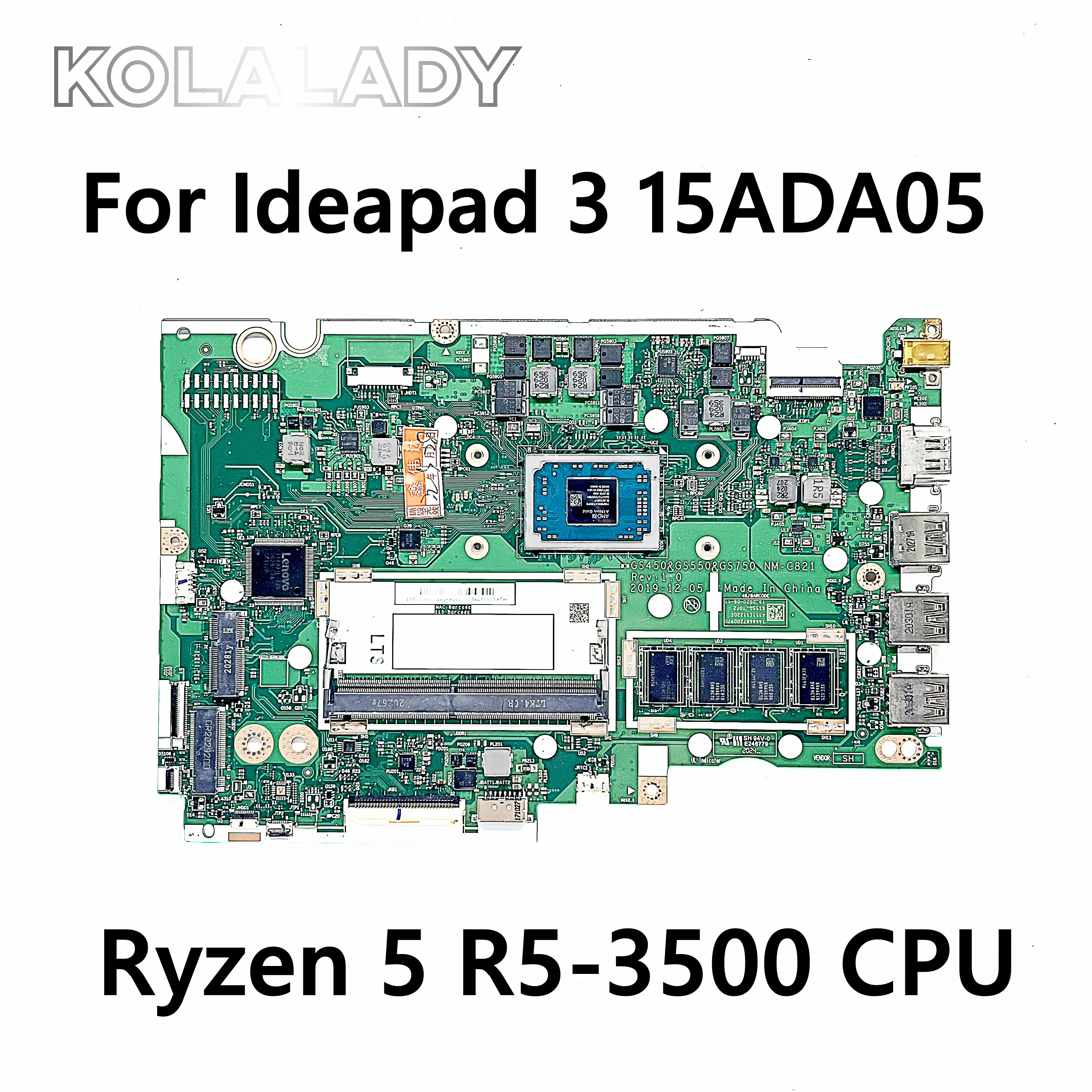 For Lenovo Ideapad 3 15ada05 3-15ada05 Laptop Motherboard Gs450&gs550 ...