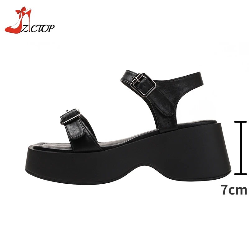 Platform Sandals for Women Summer Open Toe Wedge High Heels Thick Bottom Sandals Casual Beach Shoes Silver Black