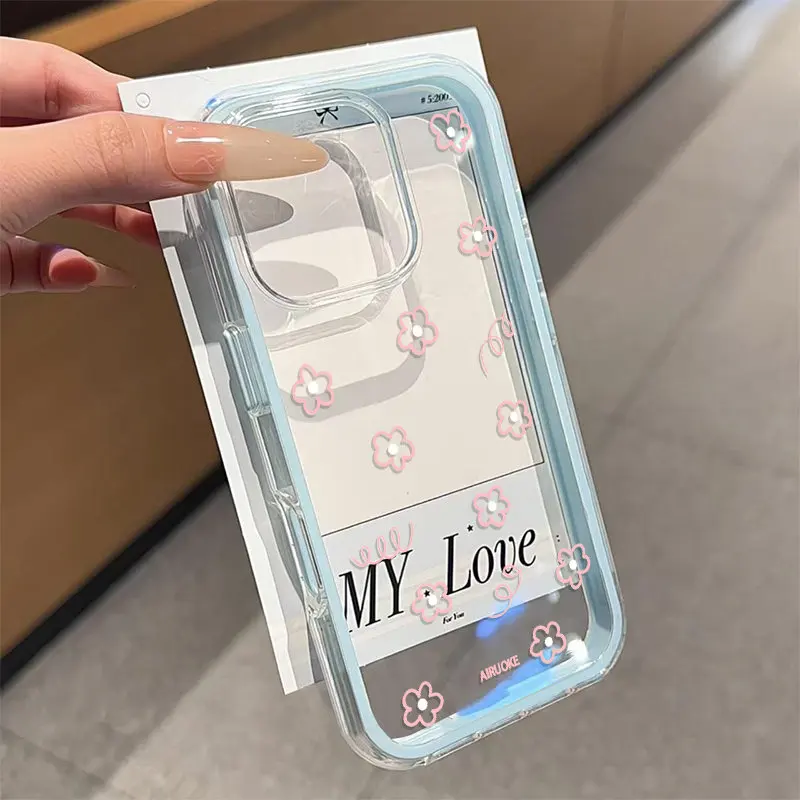 Summer Flowers Design Clear Phone Case