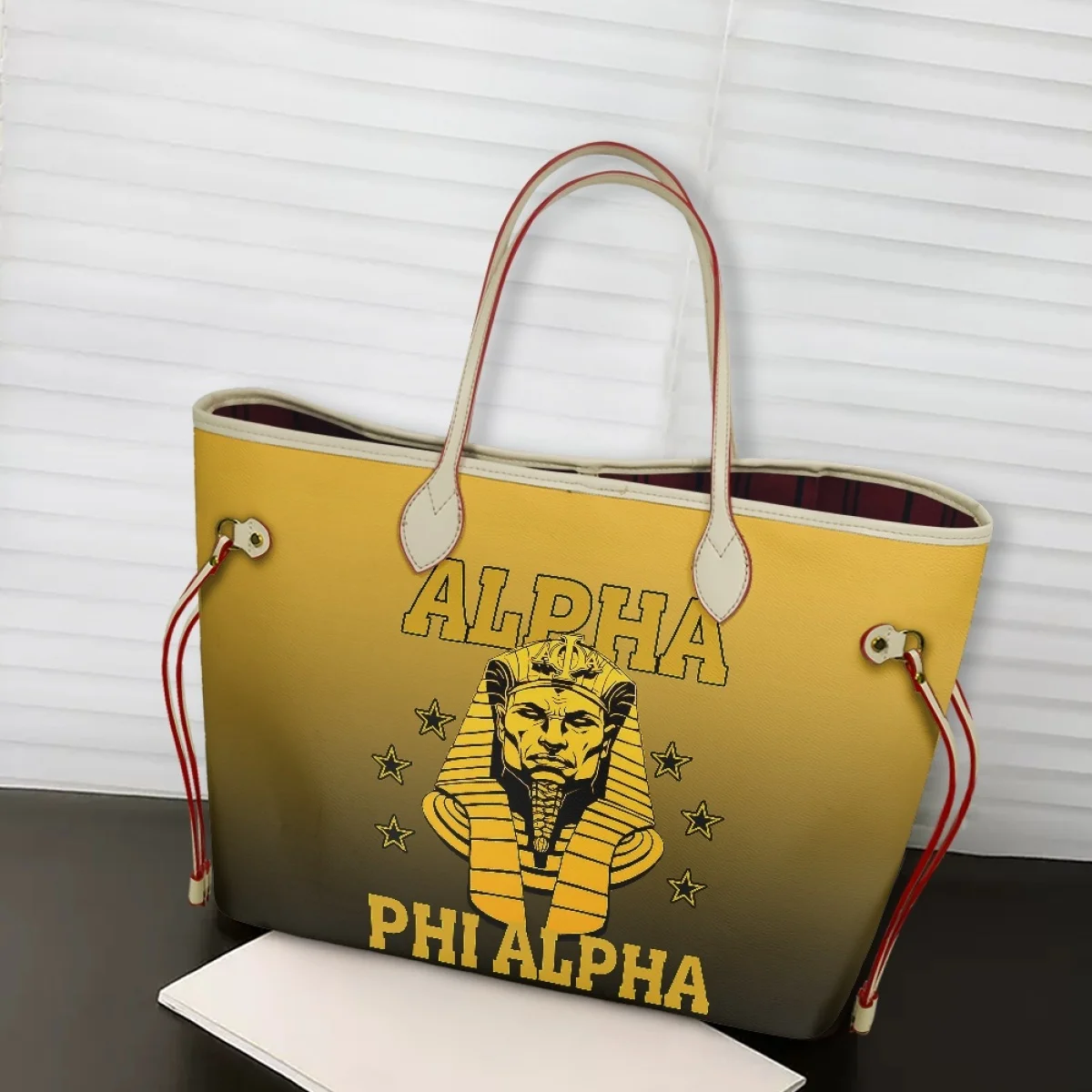 Phi Alpha Egyptian Pharaoh Handle Totes Travel Shopping Leisure Large