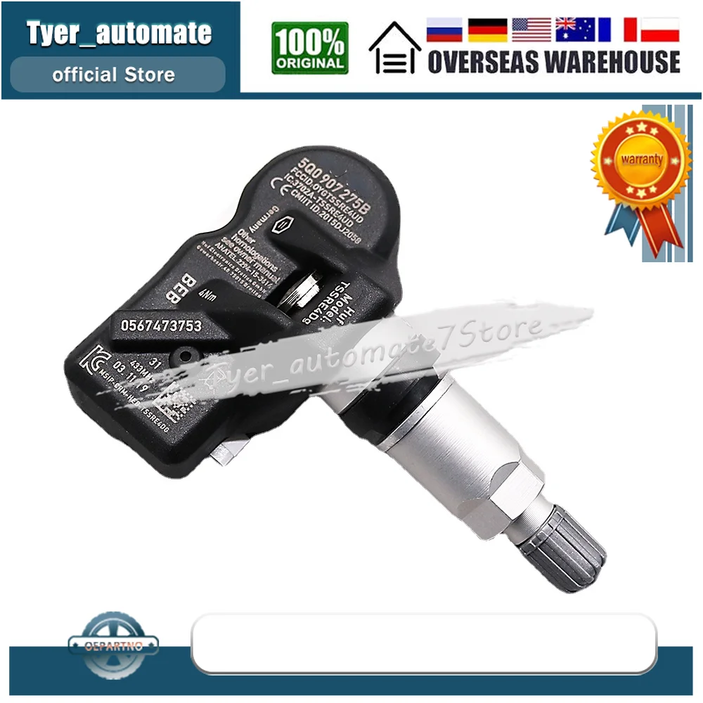 4PCS 5Q0907275B Tire Pressure Sensor Monitoring System TPMS For Audi RS3  Bentley Bentayga Porche Volkswagen Beetle Golf Eos - AliExpress, image size:1000x1000