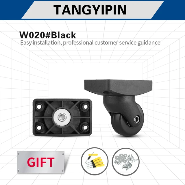 Roue de bagage Flexible, 4 pièces, pratique, vis à roulettes de