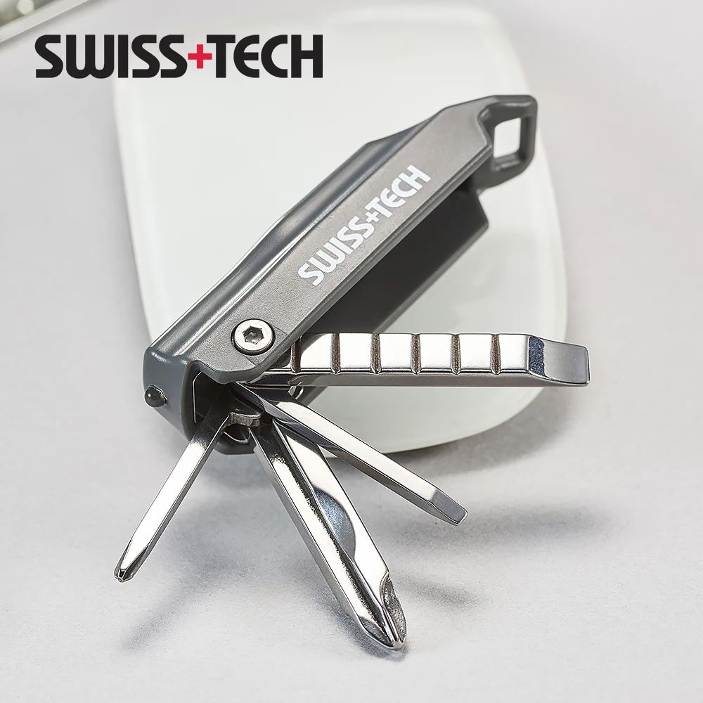 SWISS+TECH キーリングマルチツール 7機能 LEDライト付き ST60300 wgteh8f SWISS+TECH ST60300 Key Ring Multi-Tool with LED Flashlight
