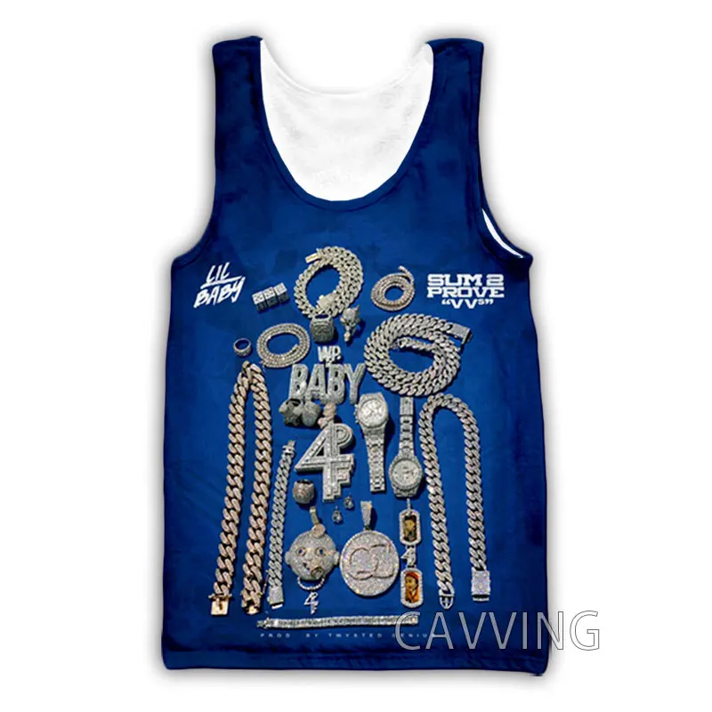 

CAVVING 3D Printed Lil Baby Tank Tops Harajuku Vest Summer Undershirt Shirts Streetwear for Men/women