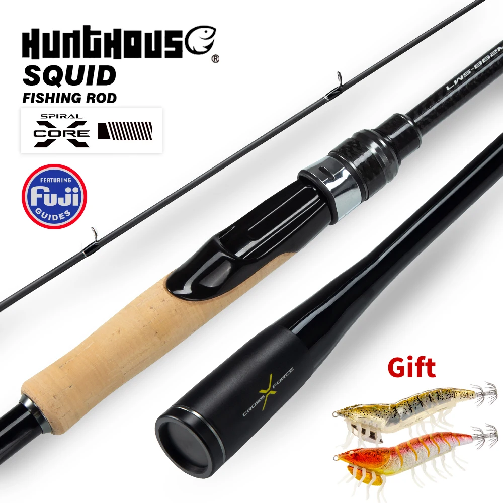 

Hunthouse Eging Squid Octopus Fishing Rod Egi 862ML 2.6/2.7m 7-30g 40T Carbon Fiber Fuji Guide 2 Sections Saltwater Accessories