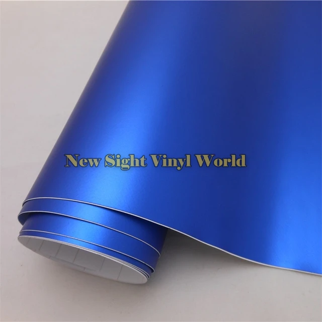 Top Qualität Satin Matte Chrome Blue Vinyl Wrap Folie Rolle Luftblase Frei  Für Auto Wrapping Größe: 1,52*20 M/Roll - AliExpress