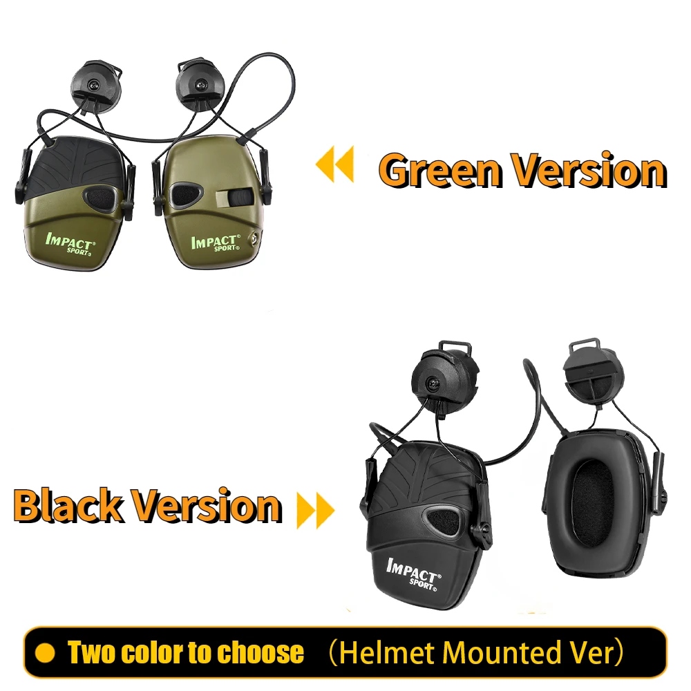 

New Electronic Shooting Helmet Mounted Version Earmuff Sports Anti-noise Headset Sound Amplification Hearing Protective Headset