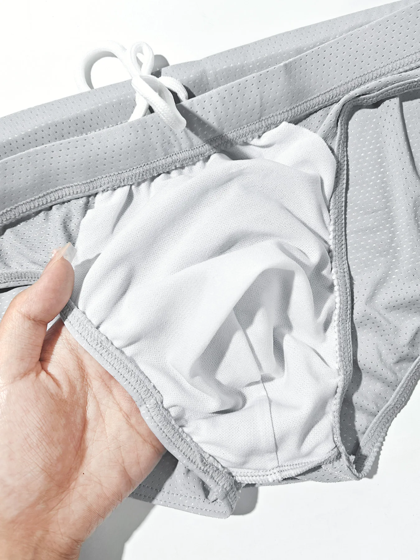 Men Summer Swimwear Swim Briefs Low Waist Bikini Beachwear Surf Board Shorts Solid Color Seamless Stretch Breathable Underpants - 6