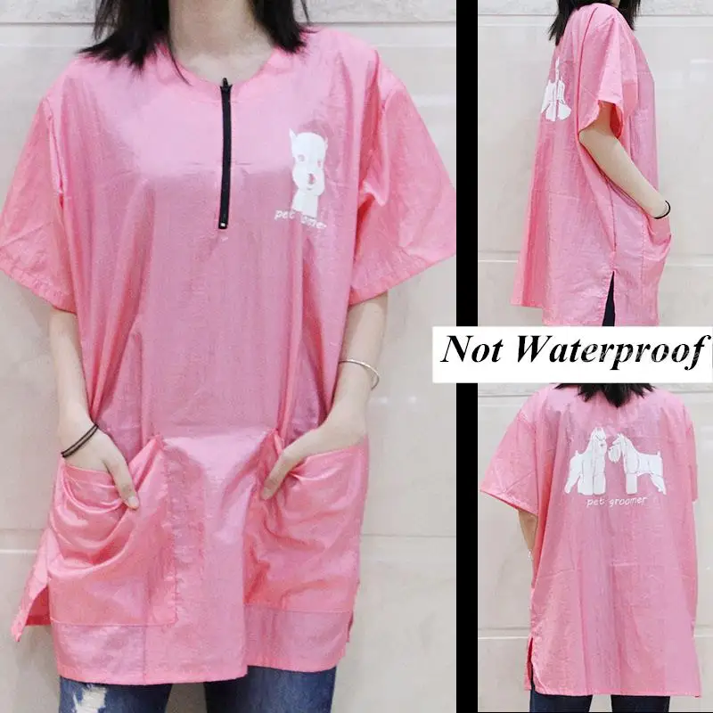 Purple/Pink/Gray Pet Shop Cosmetology Uniforms Men And Women Beauticians For Waterproof And Breathable Work Clothes G0709 3