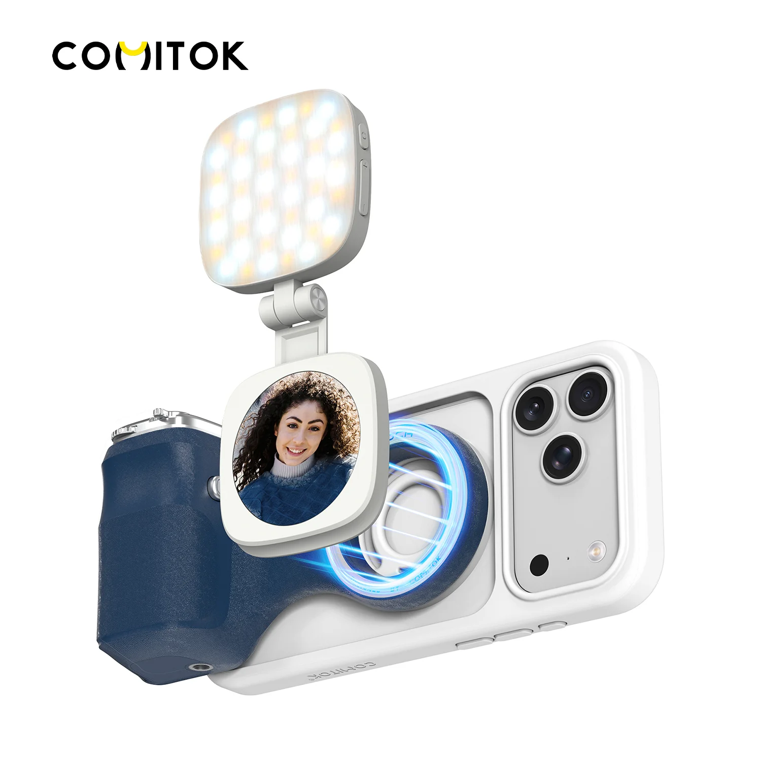 Magnetic Magsafe Camera Grip With Detachable Remote For Iphone_voghion.com