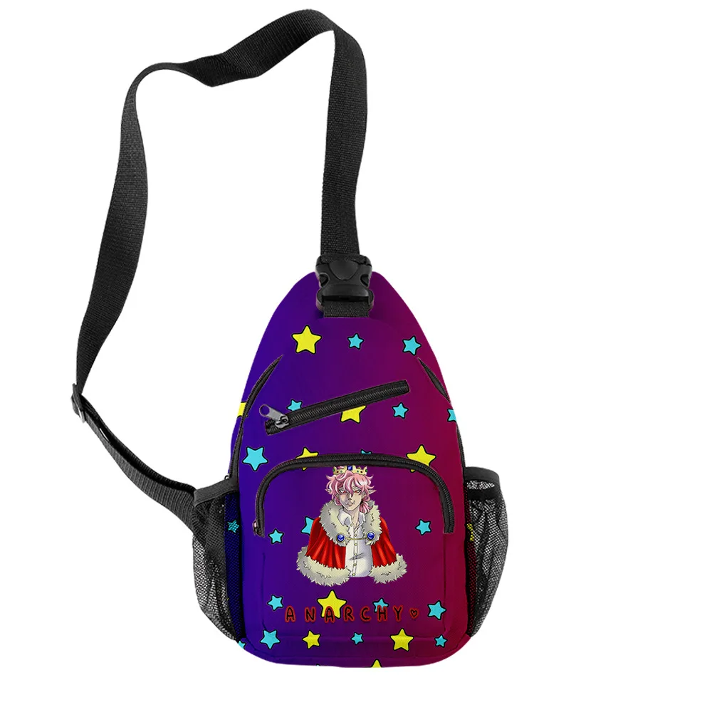 Popular Youthful Novelty Technoblade Boys/Girls 3D Print Chest Bags Oxford Waterproof Sports Crossbody Travel Bag Shoulder Bags