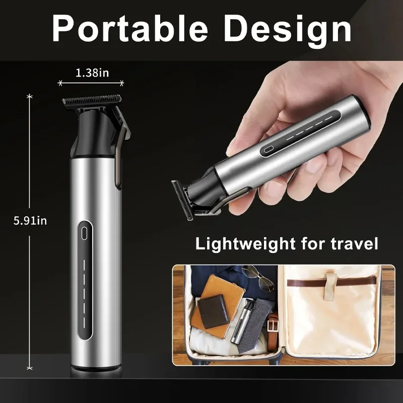 Beard Trimmer for Men Professional Hair Clippers Zero Gapped Hair Trimmer Cordless USB Rechargeable Easy To Hold and Use Clipper 5