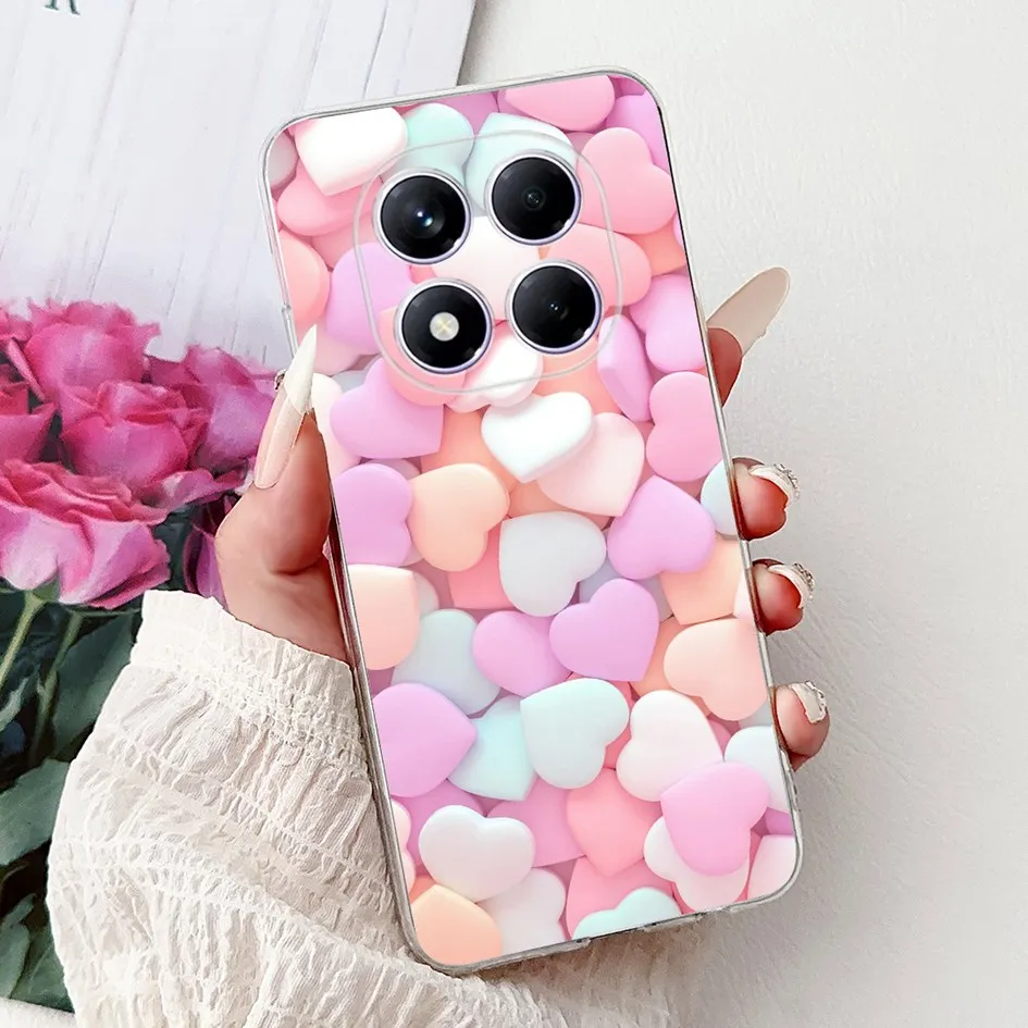 Cute Strawberry Love Heart Soft Silicone Clear Phone Case Cover