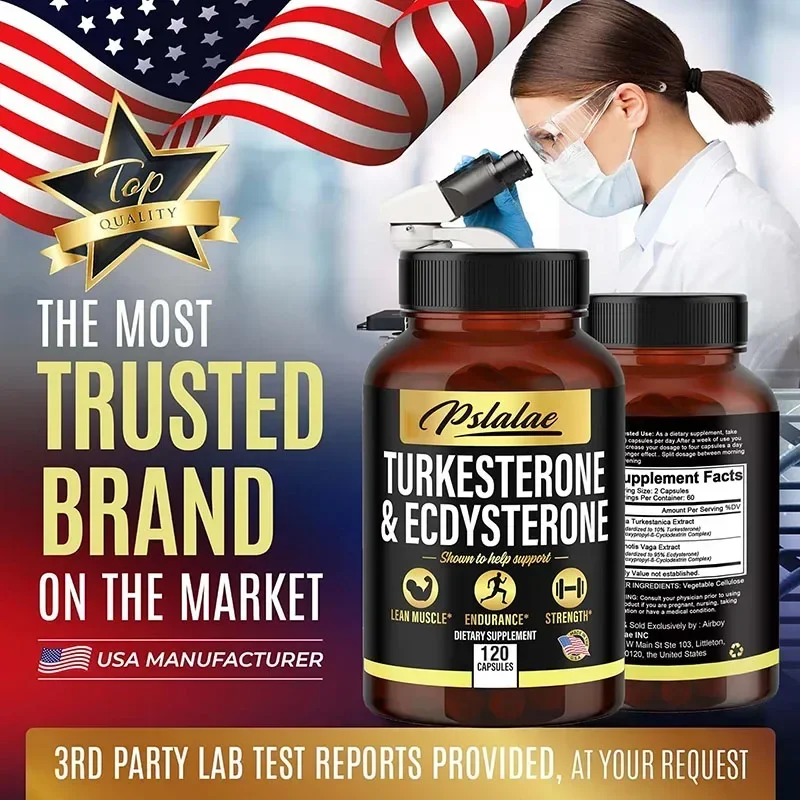 Turcosterone & Ecdysterone - 2-in-1 High Potency Turkesterone Supplement for Men & Women - Strength, Energy and Vitality