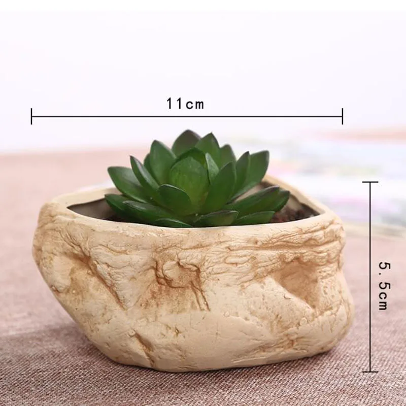 VanEnjoy Fioriera Geometrica Esagonale In Ceramica E Rame: Da Parete O Scrivania Per Piante Grasse - 5