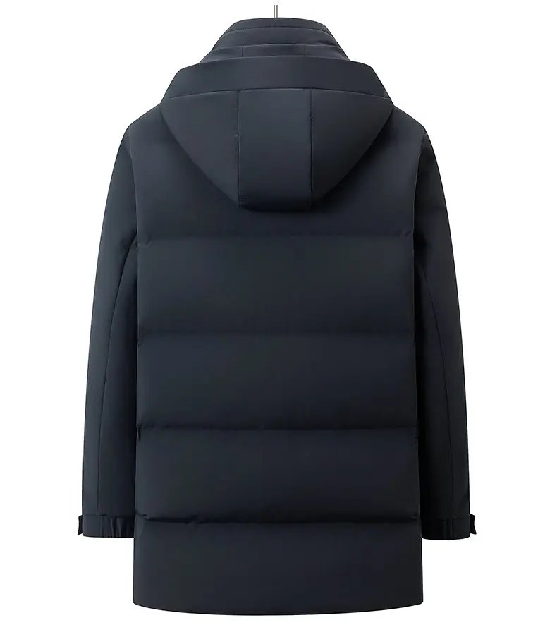Hochwertige Herren-Winddichte Warme Kapuzen-Daunenjacken Winter-Freizeitpufferjacken Outdoor-Mäntel mit Abnehmbarer Kapuze Gefütterte Oberteile Parkas – Detail 13