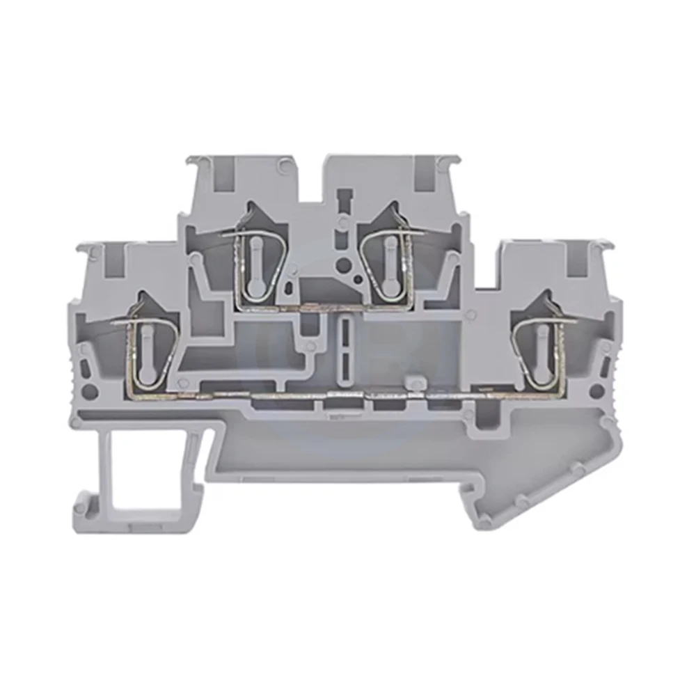 10-Pack Double-Layer Terminal Block with Spring-Loaded Self-Locking Connectors
