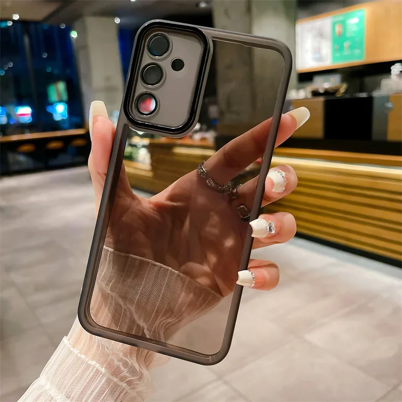 Transparent Silicone Case For Samsung Galaxy A15 A14 A05 A04 A04E A05S A04S A24 A34 A54 A52 A33 A13 A32 Lens Glass_voghion.com