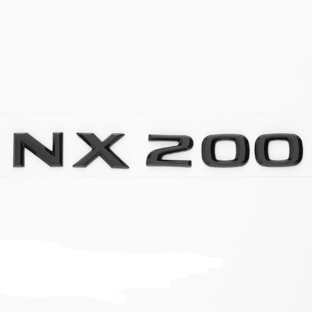 Distintivo Per Auto Adesivo Per Lettere Dell'Emblema Del Bagagliaio Posteriore Nero Lucido Per Lexus Nx 200