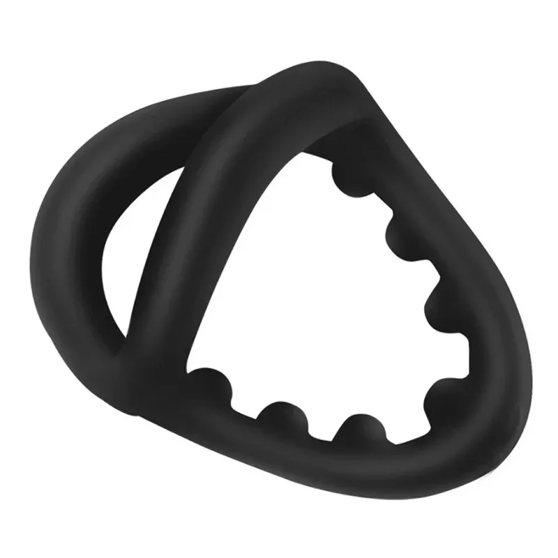 Silicone Penis Rings Cock Ring Erection Enhancing Triangular With Massage Beads Delayed Ejaculation Sex Toys For Men