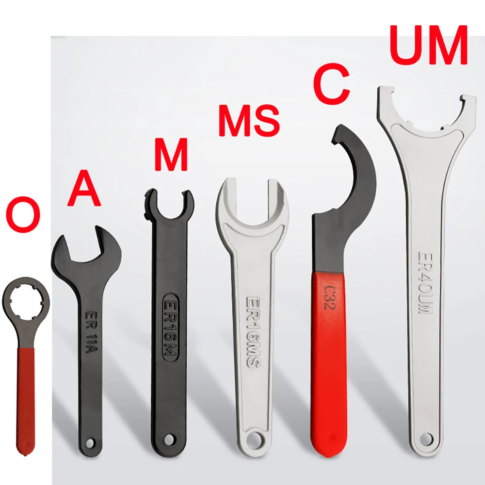 Spring Collet Collet Chuck Spring Collet Chuck A M UM O MS ISO APU Type Spanner ER8 ER11 ER16 ER20 ER25 ER32 ER40 ER50 Precision Chucks Collet ER Wrench CNC Wrenchs Nut Tools