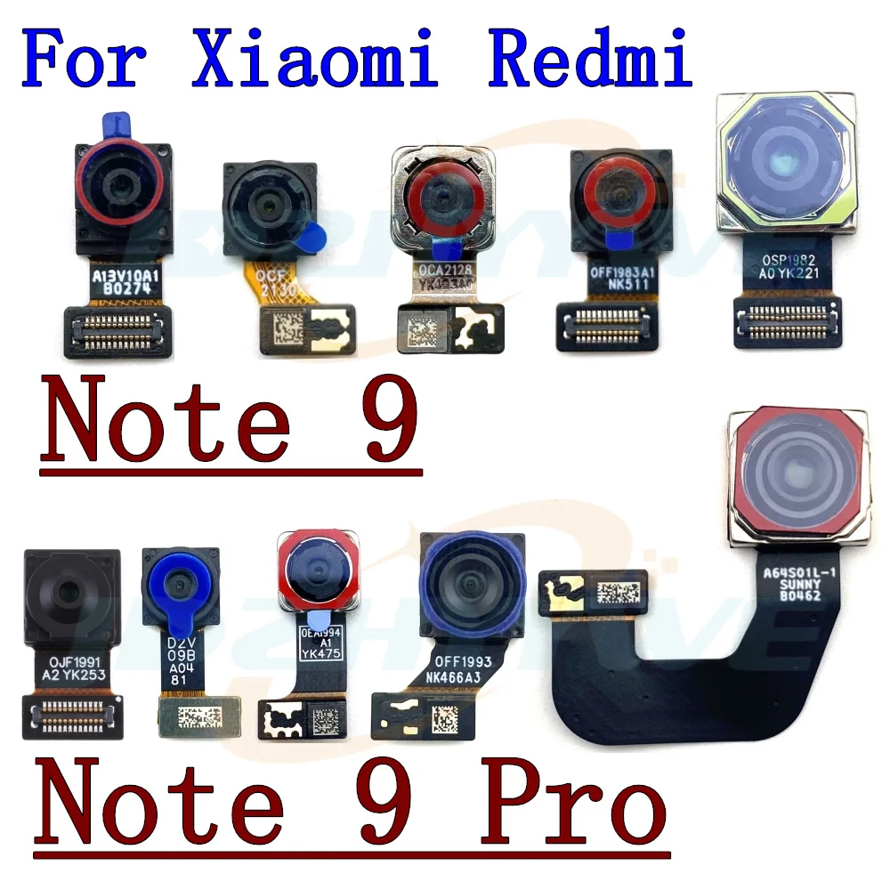 Front Rear Back Camera For Xiaomi Redmi Note 9 Pro Note9 9Pro Main Frontal Selfie Camera Module Replacement Spare Parts