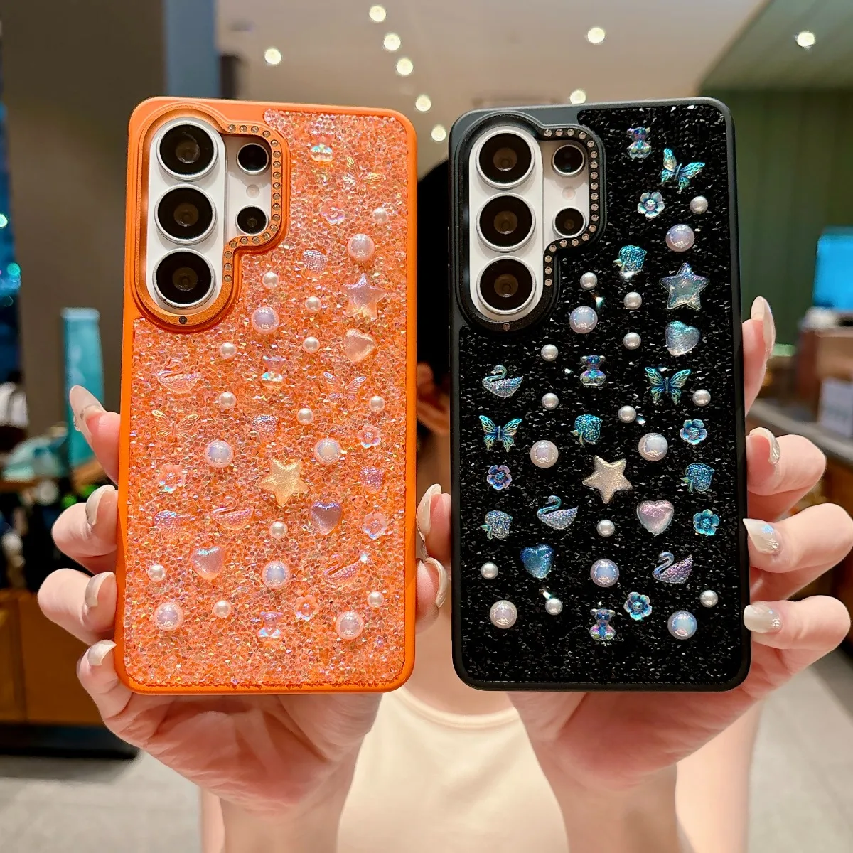 Luxurious Shiny Bling Glitter Diamond Rhinestone Phone Case - Shockproof and Stylish